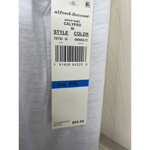 Alfred Dunner Knit Top Womens Size Petite Extra Large PXL Short Sleeve White NWT - Picture 10 of 11